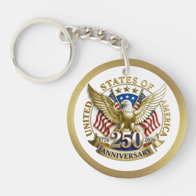 250th Anniversary USA Patriotic | 1776–2026 Schlüsselanhänger (Vorderseite)