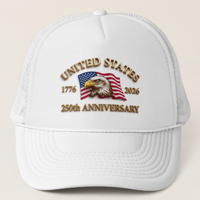 250th Anniversary USA Patriotic | 1776–2026 Truckerkappe (Vorderseite)