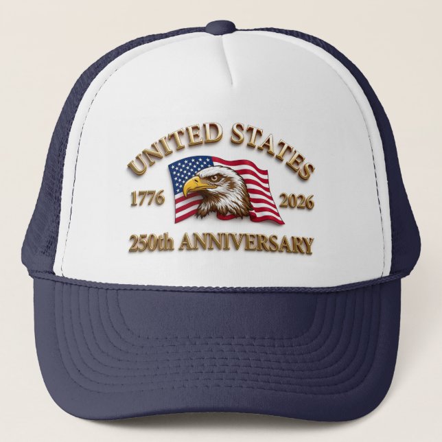 250th Anniversary USA Patriotic | 1776–2026 Truckerkappe (Vorderseite)