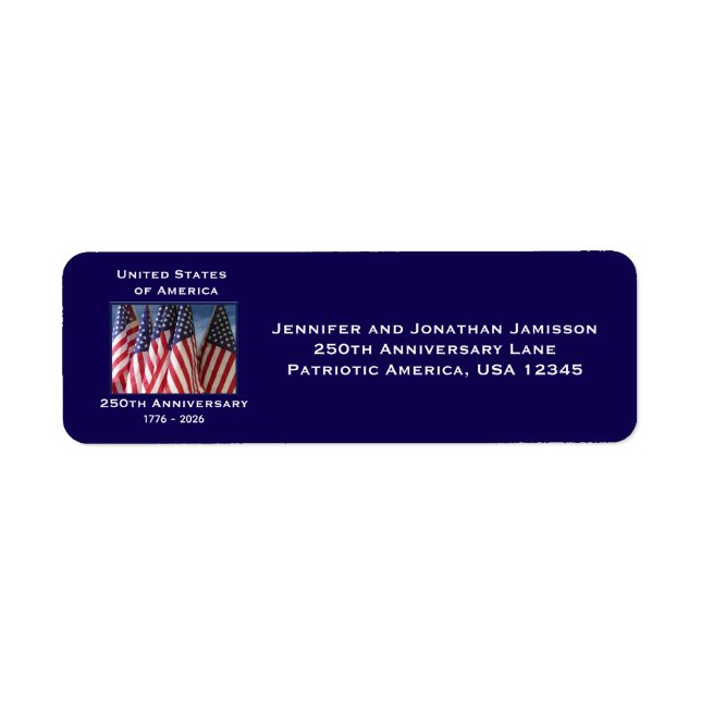 250th Anniversary USA Patriotic American Flags (Vorne)