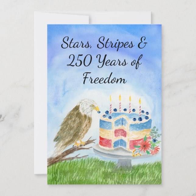 250th Independence Day Einladung (Vorderseite)