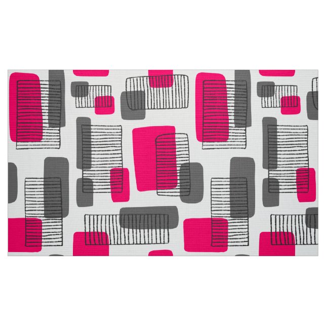 251215 - Neon Red and Gray Stoff (Fat Quarter (45,7 x 55,9 cm))