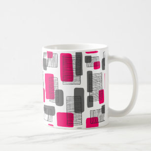 251215 - Neonrot und Grau Kaffeetasse