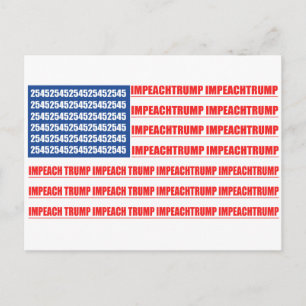 2545 Flag-Impeach Trump Postkarte