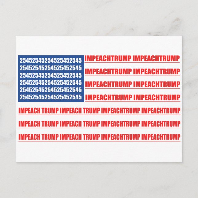 2545 Flag-Impeach Trump Postkarte (Vorderseite)