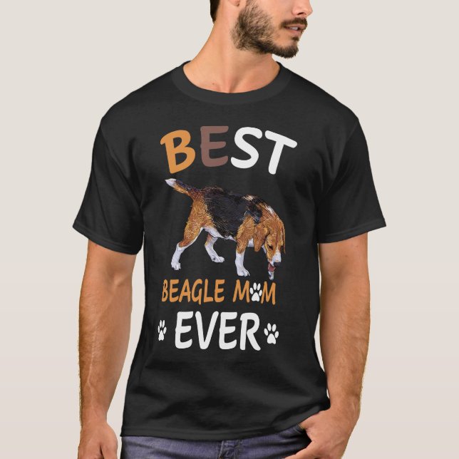254 Beste Beagle-Mama je T-Shirt (Vorderseite)
