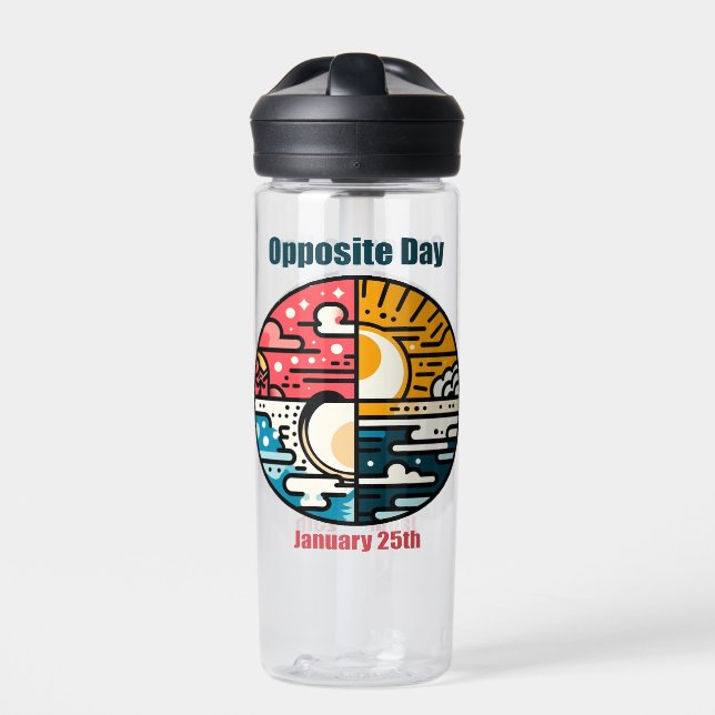 25.01. - Opposite Day Trinkflasche (Vorderseite)