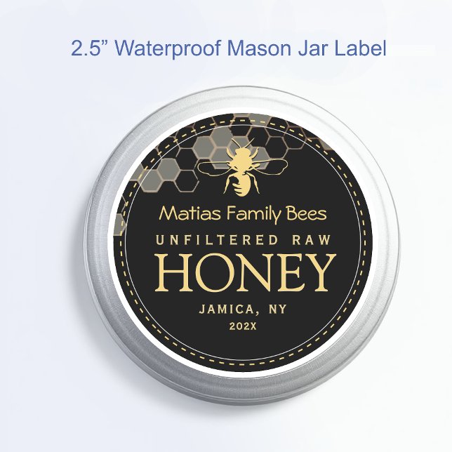 25 2,5" Wasserdichtes Mason Jar Honey Label (Von Creator hochgeladen)