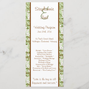 25 4x9 Hochzeitsprogramm Dogwood-Blume Programm