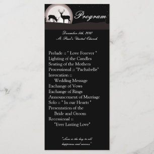 25 4x9 Hochzeitsprogramm Jäger Mond Hirsch Bock Ri Programm