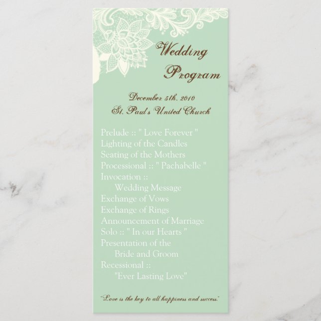 25 4x9 Hochzeitsprogramm Vintage Viktorianische Sp Programm (Vorderseite)