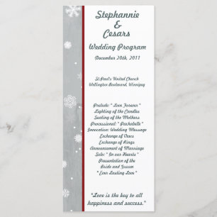 25 4x9 Hochzeitsprogramm Weißer Baum Programm