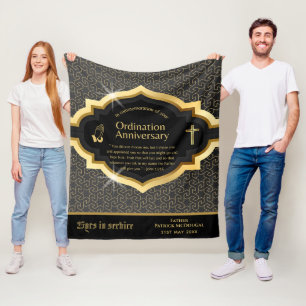 25. 50. JEDES Priesterorden Jubiläum Geschenk Fleecedecke