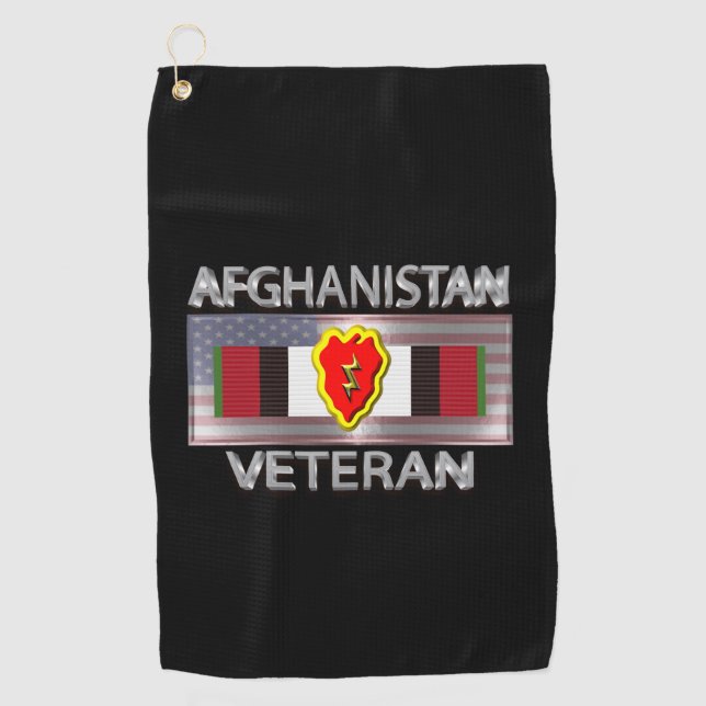 25. Abteilung Infanterie Afghanistan Veteran Golfhandtuch (Vorderseite)