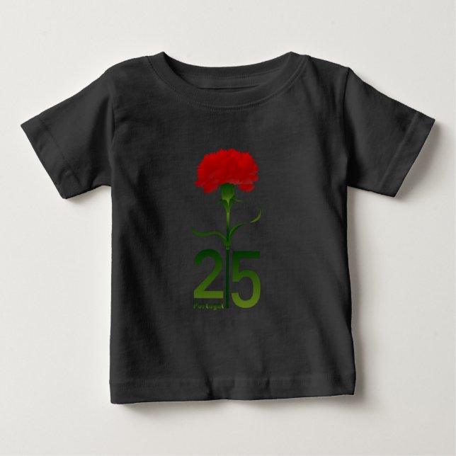 25. April, die Revolution der Nation, Portugal Baby T-shirt (Vorderseite)