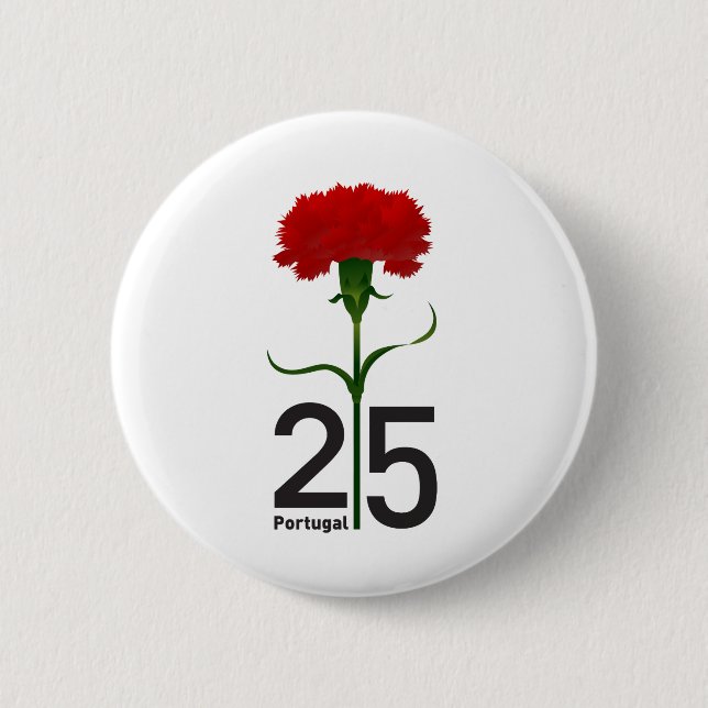 25. April, die Revolution der Nation, Portugal Button (Vorderseite)