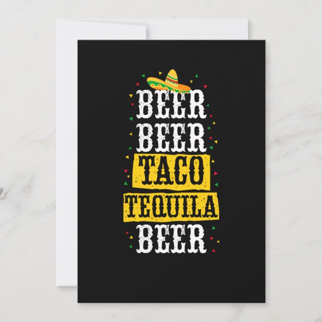 25.Cinco De Mayo Beer Taco Tequila Beer Save The Date (Vorderseite)