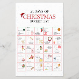 25 Days of Christmas Bucket List Art Flyer