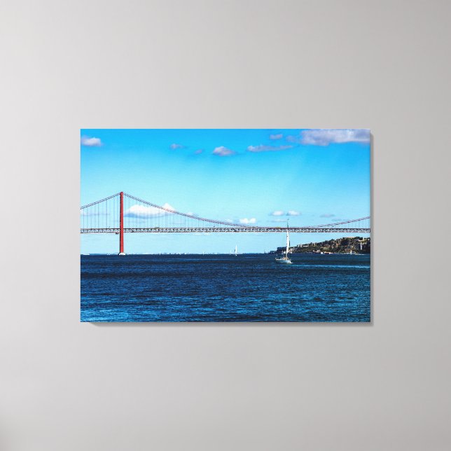 25 de Abril Bridge Leinwanddruck (Vorderseite)