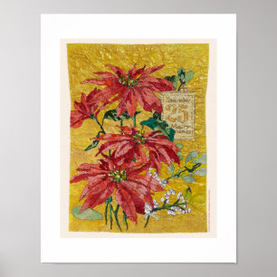 25. Dezember Golden Poinsettia© Fine Art Poster