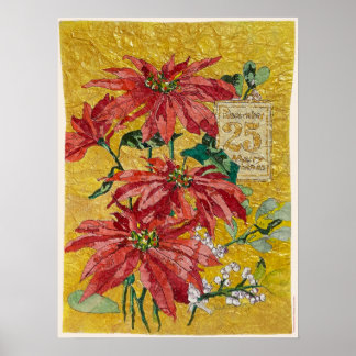 25. Dezember | Golden Poinsettia© Fine Art Poster
