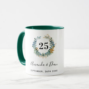 25. Eukalyptuskranz anlässlich der Hochzeit Tasse