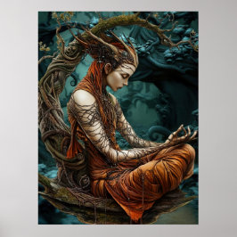 *~* 25 FD3 MEDITING Guardian Earth Keeper Poster