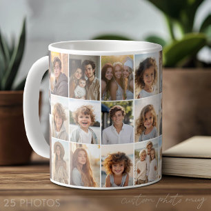25-Foto-Collage - modernes minimales Raster Kaffeetasse