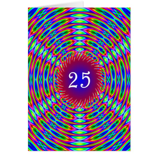 25. Geburtstag Abstrakte Trippy-Wirbel (Vorne)