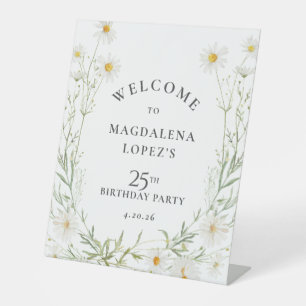 25. Geburtstag April Geburtstagsblume Gänseblümche Sockelschild