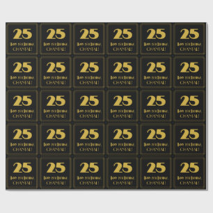 25. Geburtstag – Art Deco inspirierter Look "25" & Geschenkpapier