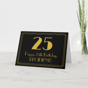 25. Geburtstag: Art Deco inspiriertes Aussehen "25 Karte