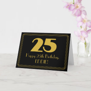 25. Geburtstag: Art Deco inspiriertes Aussehen "25 Karte