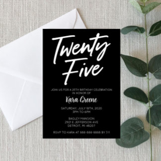 25. Geburtstag Einladung