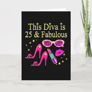 25. GEBURTSTAG FABULOUS DIVA DESIGN KARTE