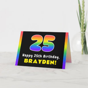 25. Geburtstag: Farbiger Regenbogen # 25, Individu Karte