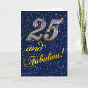 25. Geburtstag für jemanden Fabulous Karte