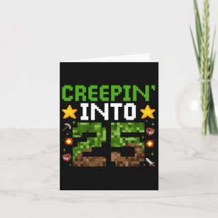 25. Geburtstag Gamer Pixel Creepin" in 25 Video G Karte