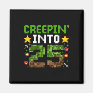 25. Geburtstag Gamer Pixel Creepin" in 25 Video G Magnet