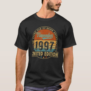 25. Geburtstag Geboren im November 1997 Vintag 25 T-Shirt
