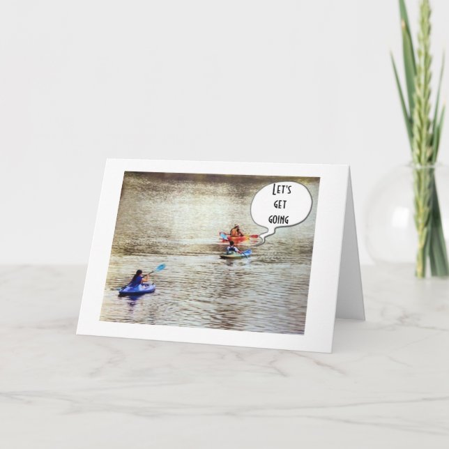 **25. GEBURTSTAG** GREETING CARD KAYAK STIL KARTE (Vorderseite)