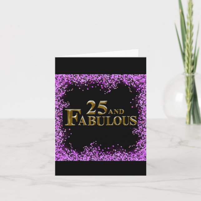 25. Geburtstag Karte (Vorderseite)