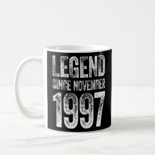 25. Geburtstag November Geboren 25 Jahre Legend se Kaffeetasse