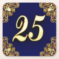 25. Geburtstag oder Jahrestag Regal Gold und Blau
