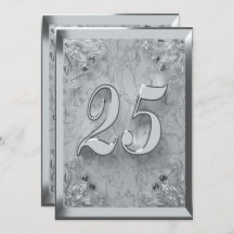 25. Geburtstag Regal Silver Marble Gruß oder