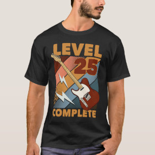 25. Geburtstag Stufe 25 Vollständige E-Gitarre T-Shirt