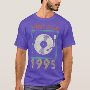 25. Geburtstag Vintag 1995 Vinyl Record DJ Geschen T-Shirt