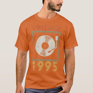 25. Geburtstag Vintag 1995 Vinyl Record DJ Geschen T-Shirt