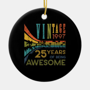 25. Geburtstag Vintage 1997 25. Geburtstag Keramik Ornament