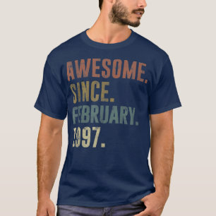 25. Geburtstag Vintage Awesome seit Februar 1997 T-Shirt